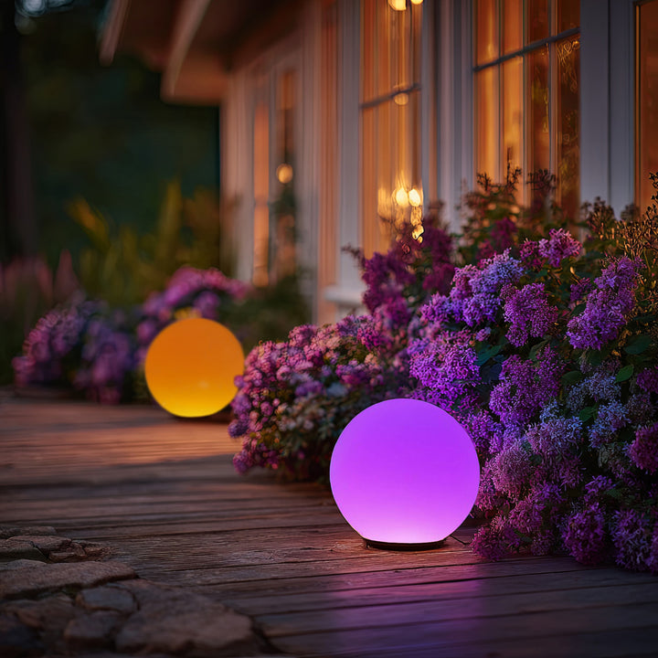 Lampe solaire LED extérieure sur pied colorée 30x30x63cm GB167