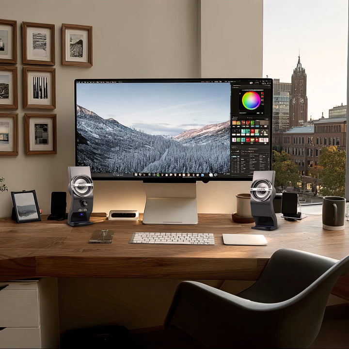 Haut-parleurs d'ordinateur 6W USB Audiocore AC805 noir