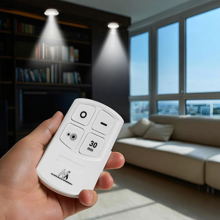 Lampe LED sans fil télécommandée 6 pièces pile 3xAAA Maclean Energy MCE165