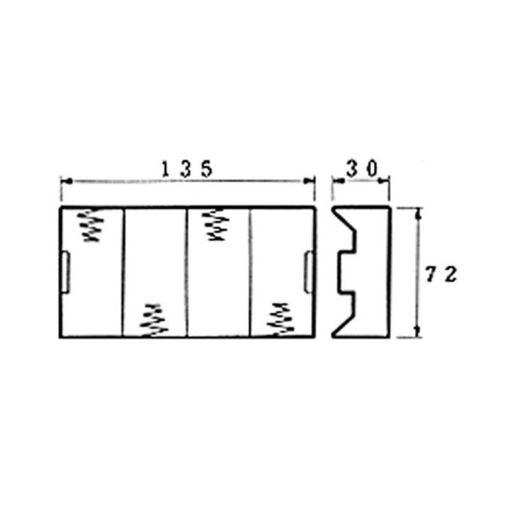 Velleman BH443D 4xR20 D panier de batterie plat pour soudure