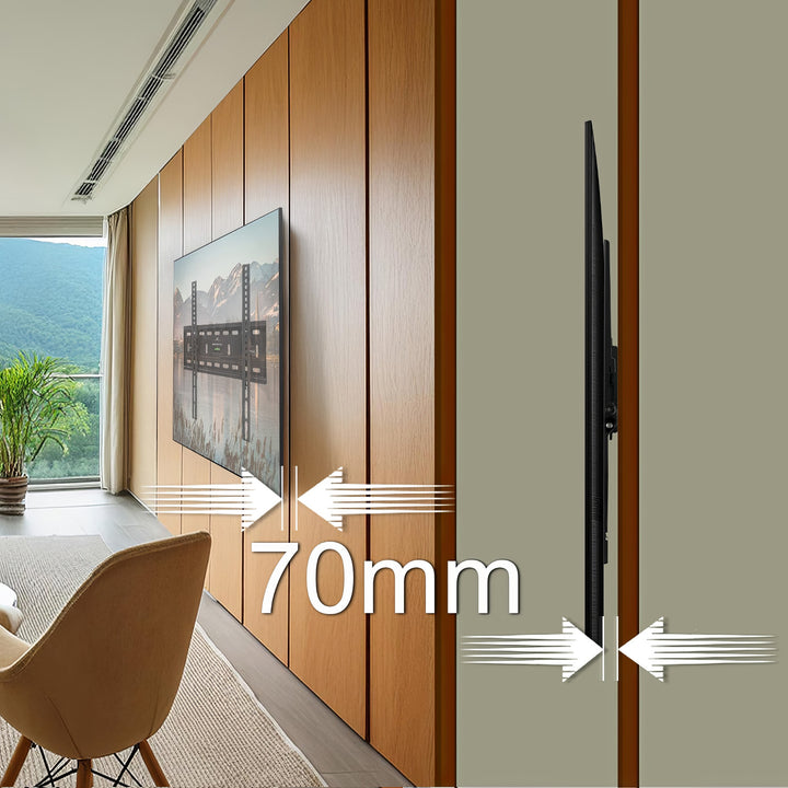 Support TV mural 26-65" charge maximale 45kg  Maclean MC-778 noir