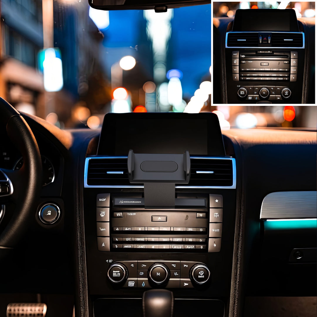 Support pour les téléphones mobiles avec une installation facile dans la fente CD