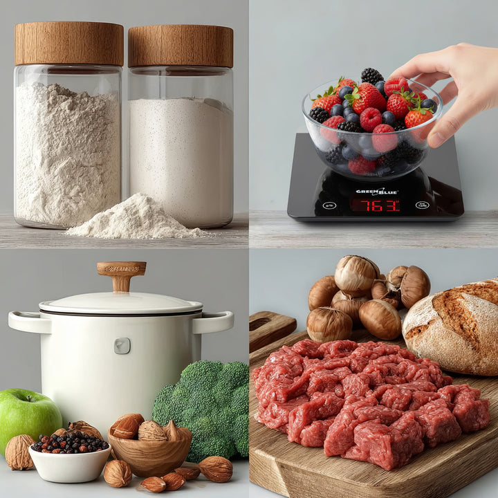 Balance de cuisine numérique avec fonction de tare couleur noir GreenBlue GB171