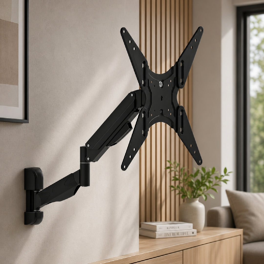 Support TV mural tournant à ressort à gaz pour écrans LCD, LED et plasma 32-55" 22kg 2 bras Maclean Brackets MC-784