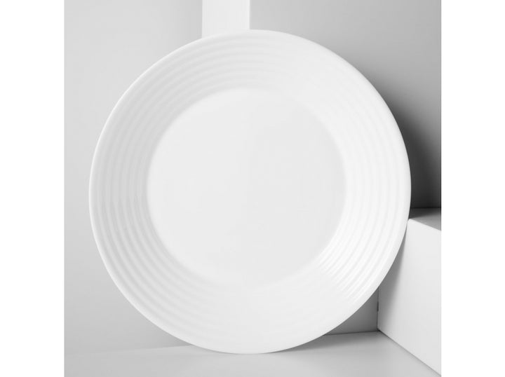 Assiette plate ronde 25cm Luminarc Harena Blanc Vaisselle