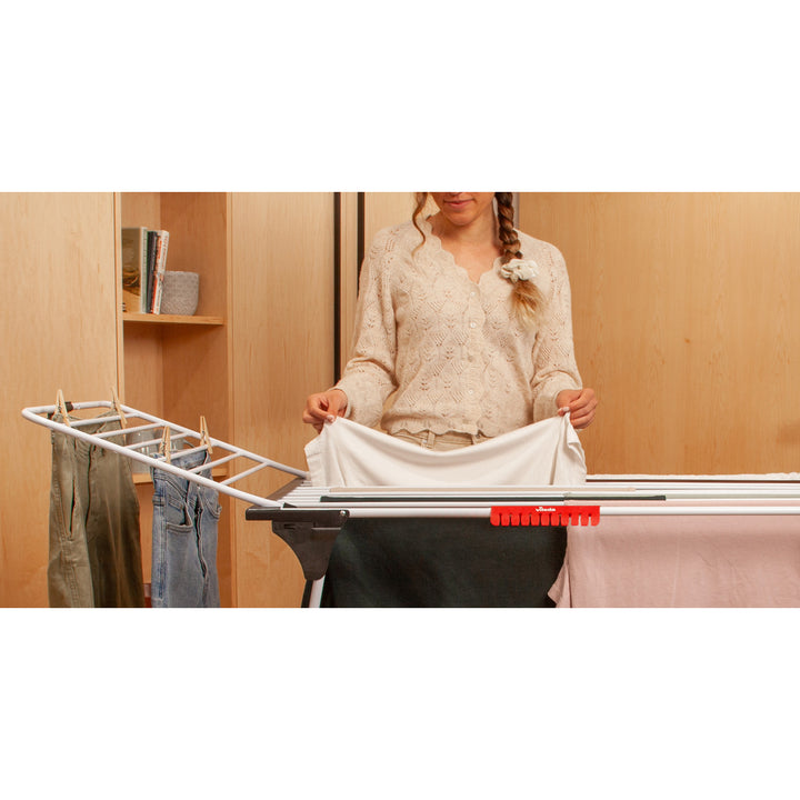Séchoir à linge sur pied Vileda King avec cordes épaisses en aluminium