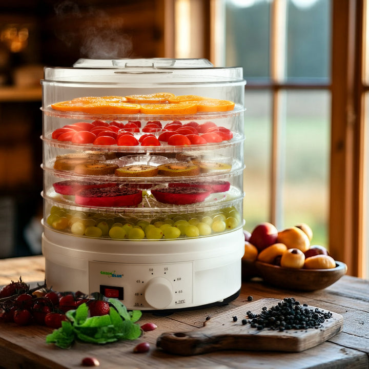 Déshydrateur alimentaire séchoir pour fruits, légumes et champignons GreenBlue GB190