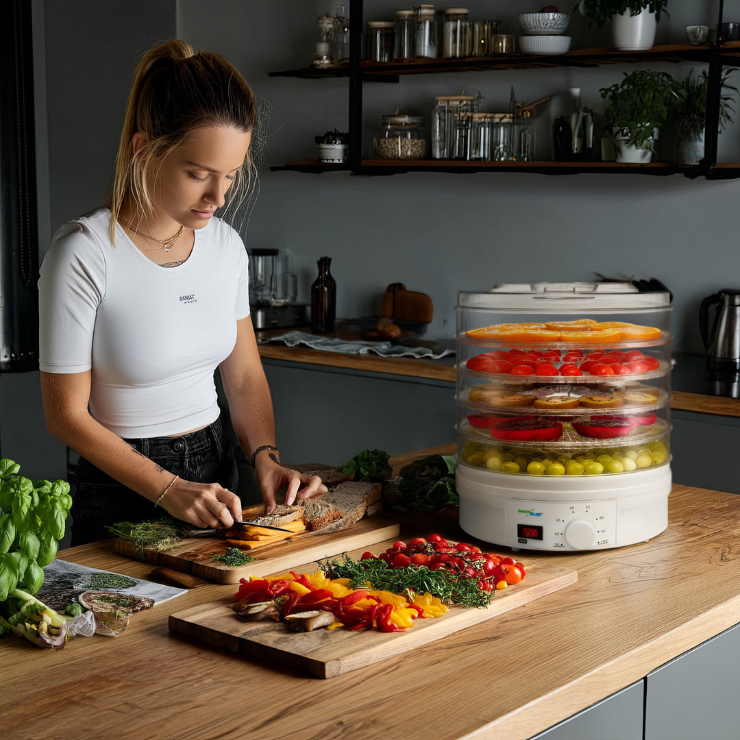 Déshydrateur alimentaire séchoir pour fruits, légumes et champignons GreenBlue GB190