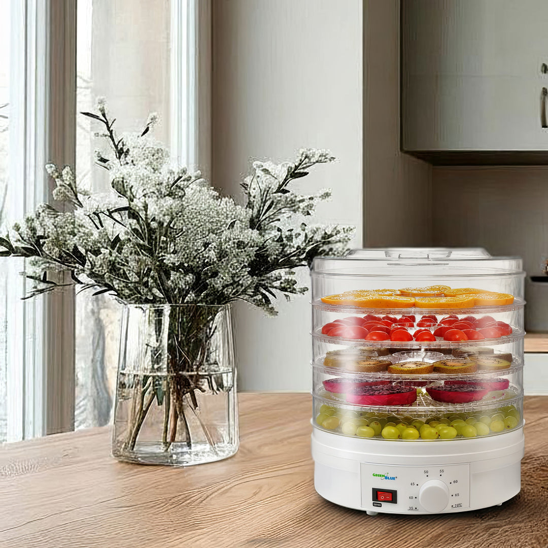 Déshydrateur alimentaire séchoir pour fruits, légumes et champignons GreenBlue GB190
