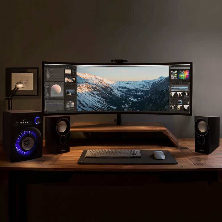 Un ensemble de haut-parleurs Bluetooth 2.1 Radio FM, entrée pour carte TF, AUX, alimentation USB Audiocore AC910