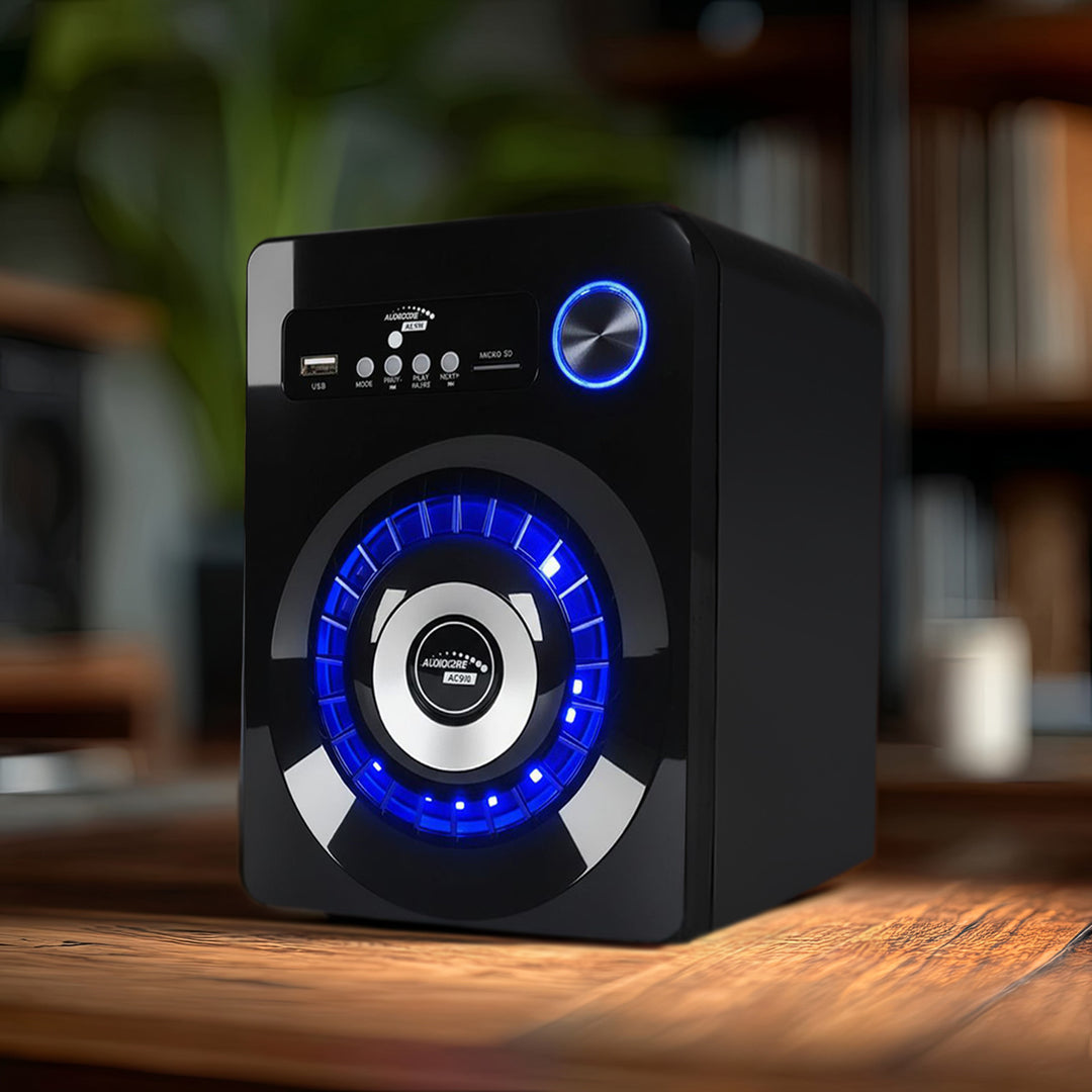 Un ensemble de haut-parleurs Bluetooth 2.1 Radio FM, entrée pour carte TF, AUX, alimentation USB Audiocore AC910