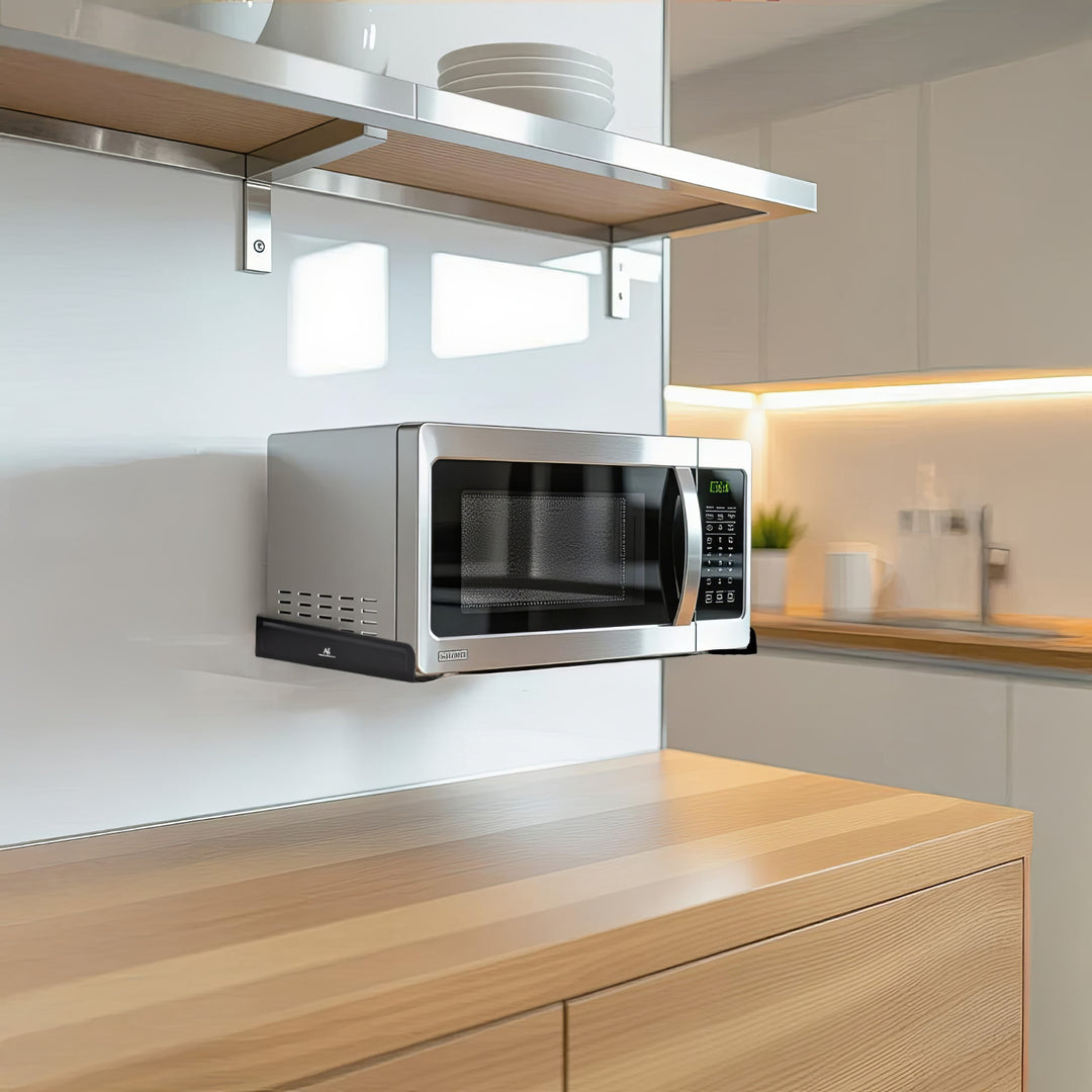 Support micro-ondes mural jusqu'à 35 kg  noir Maclean MC-807