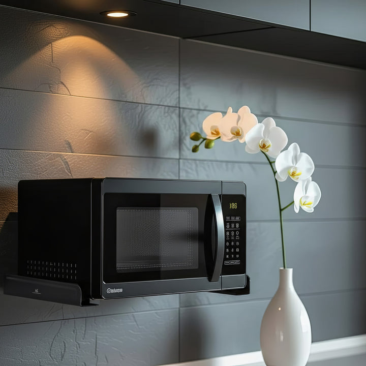 Support micro-ondes mural jusqu'à 35 kg  noir Maclean MC-807