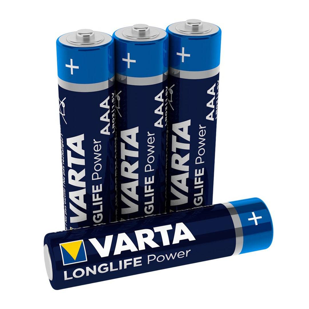 4x piles alcalines Varta Longlife Power AAA R3 LR3