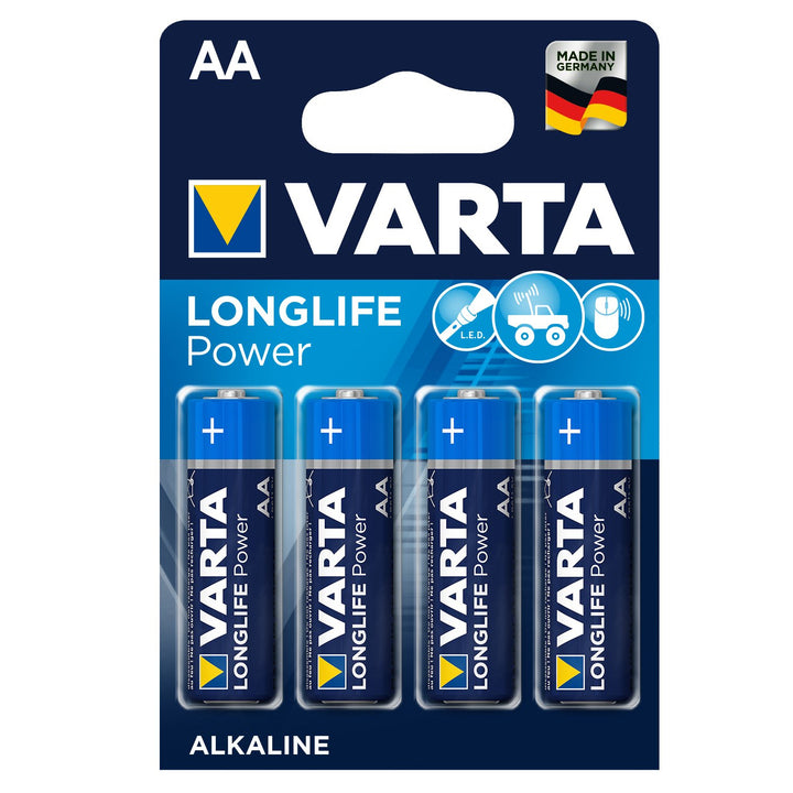 4x piles alcalines Varta Longlife Power AA LR6 R6