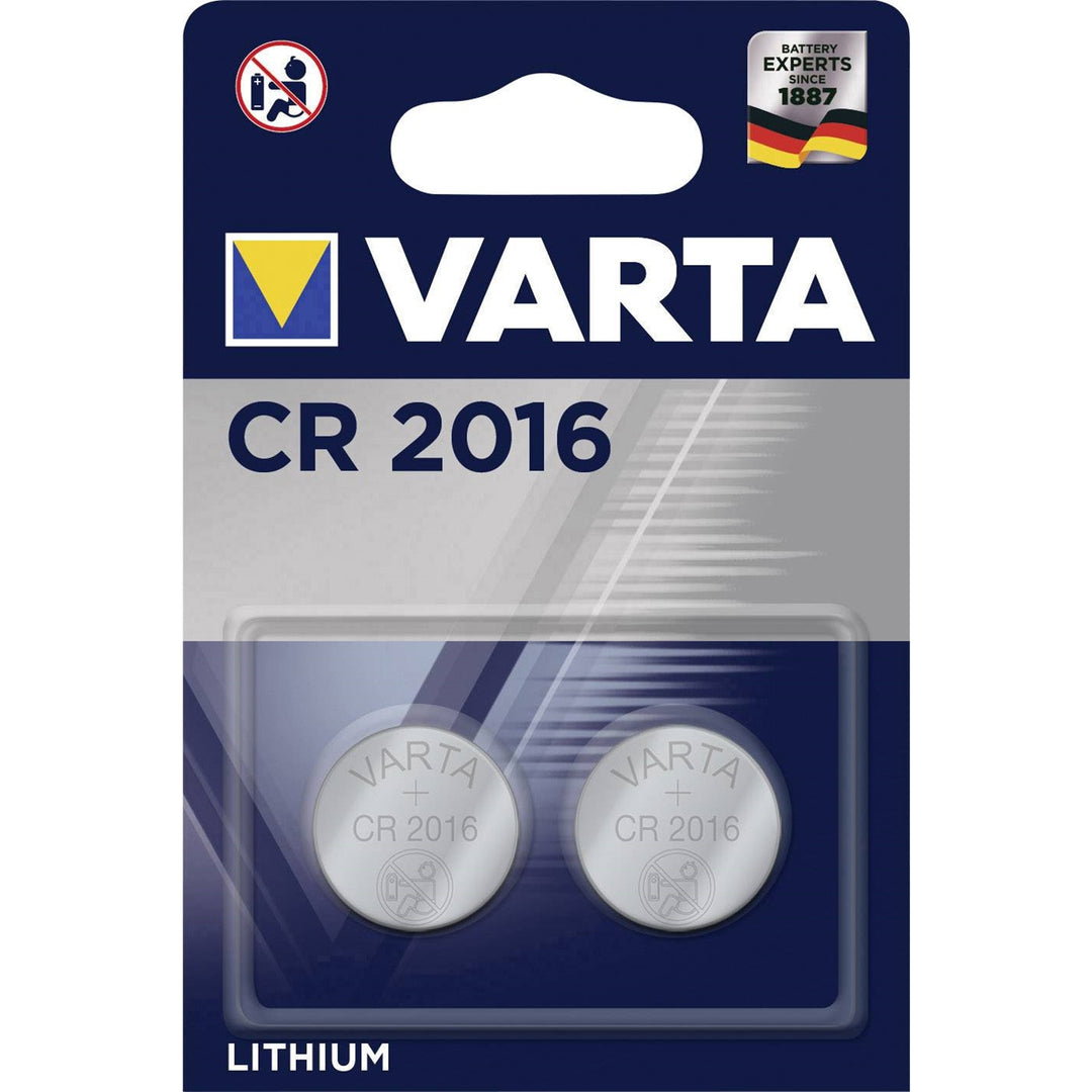 2x Pile au lithium bouton Varta CR2016 CR 2016, de haute qualité