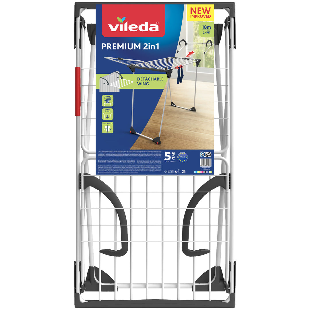 Sèchoir à linge avec verrouillage de l'aile 2en1 Vileda Premium