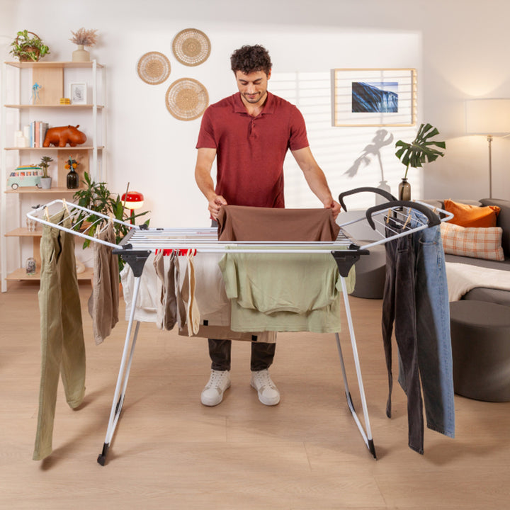 Sèchoir à linge avec verrouillage de l'aile 2en1 Vileda Premium