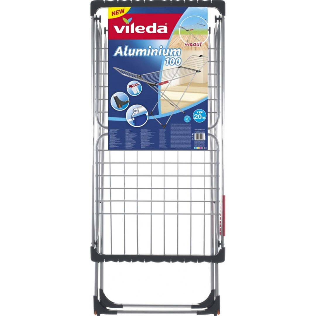 Séchoir à linge résistante à roulettes Vileda Aluminium 100