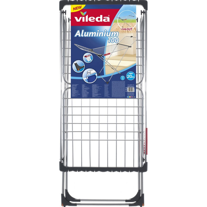 Séchoir à linge résistante à roulettes Vileda Aluminium 100