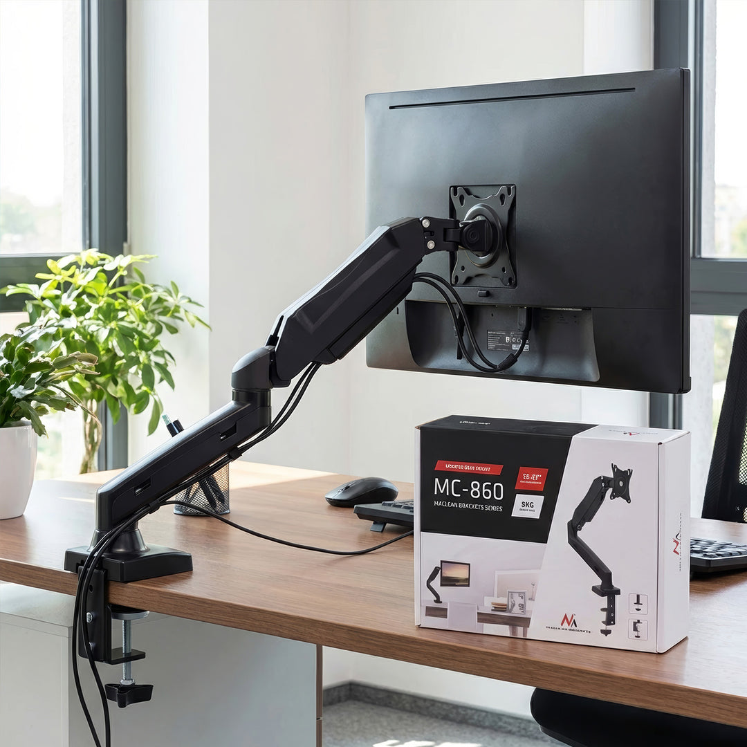 Support de bureau pour moniteur 13 "-27" 8 kg Maclean MC-860 noir