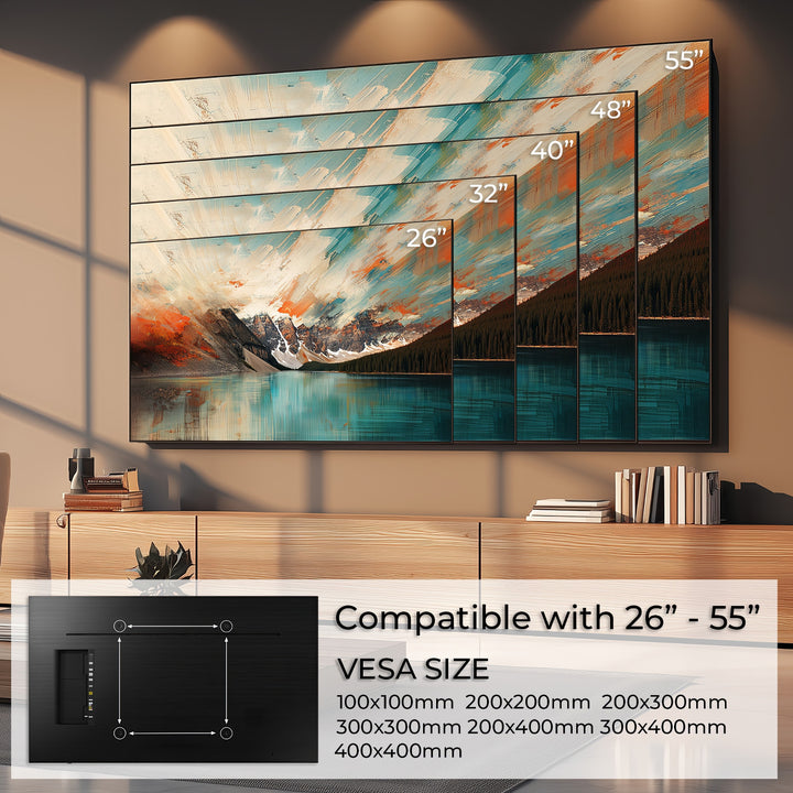 Support mural pour téléviseur écran plasma LCD OLED QLED Maclean MC-862