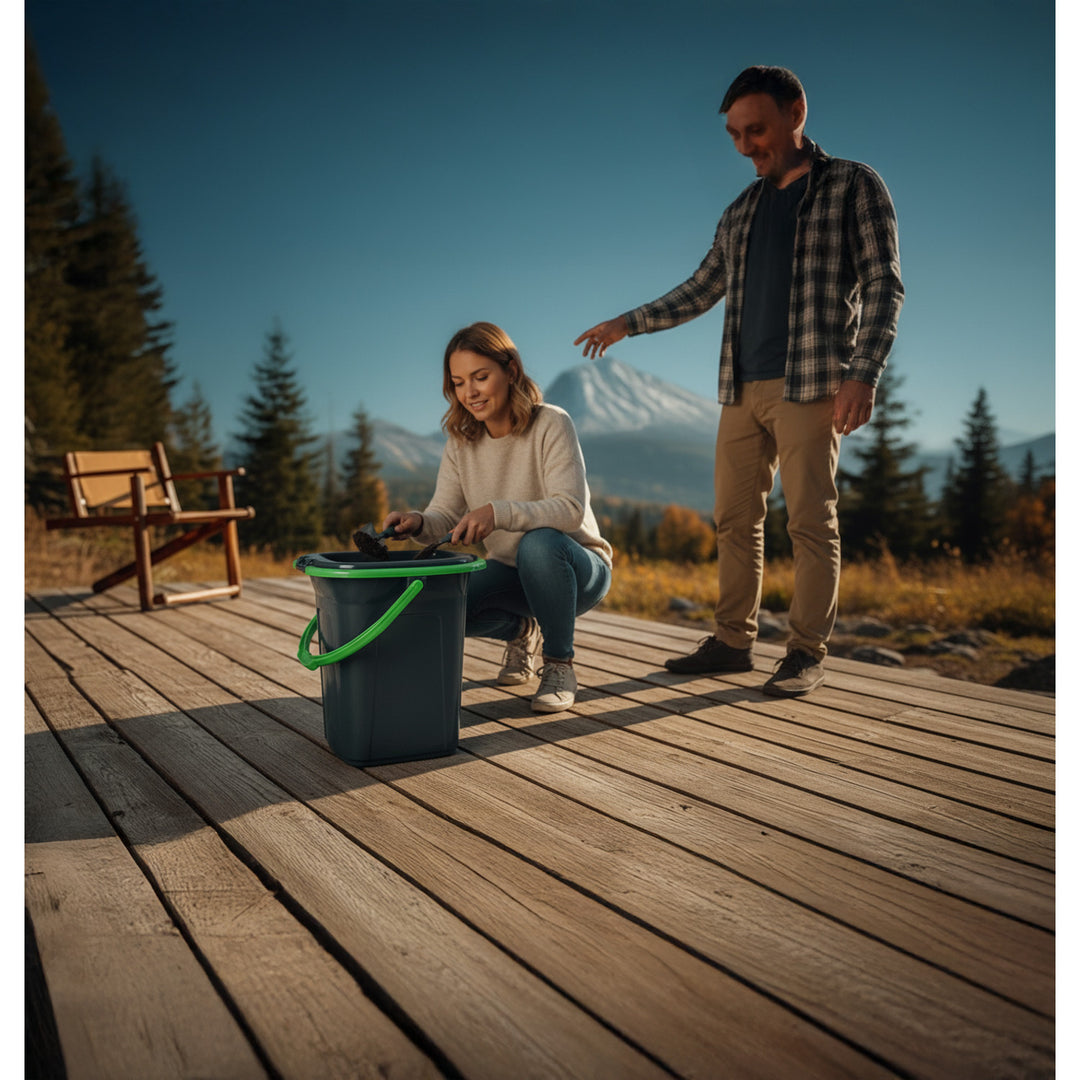 GreenBlue GB320BG Toilette touristique noir et vert