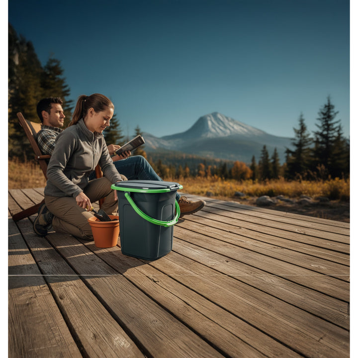 GreenBlue GB320BG Toilette touristique noir et vert