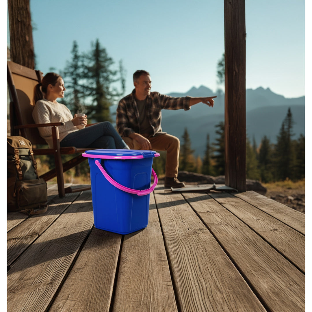 Toilette de voyage GreenBlue GB320BR, bleu marine et rose