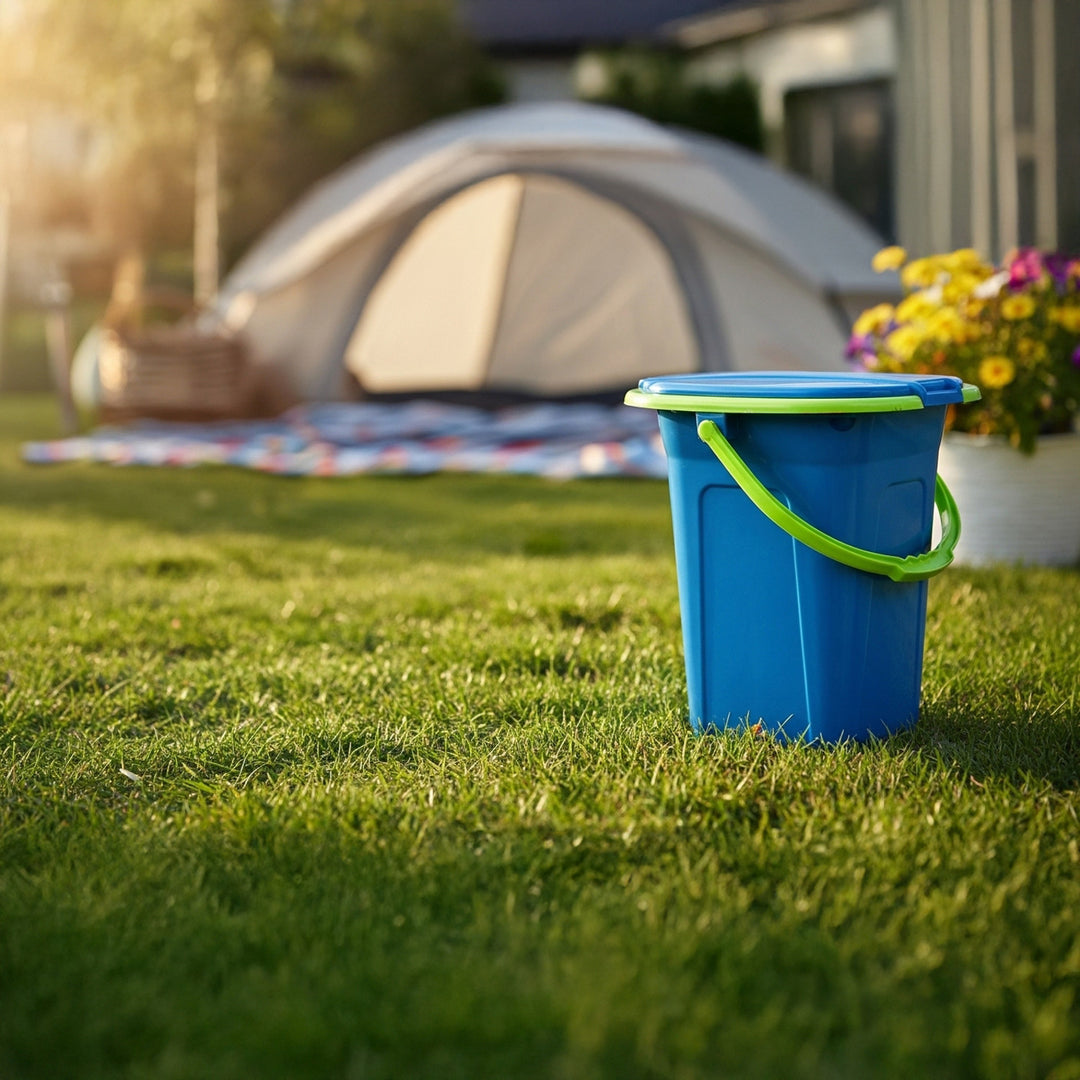 Toilette touristique camping portable GreenBlue GB320 Turquoise-Citron