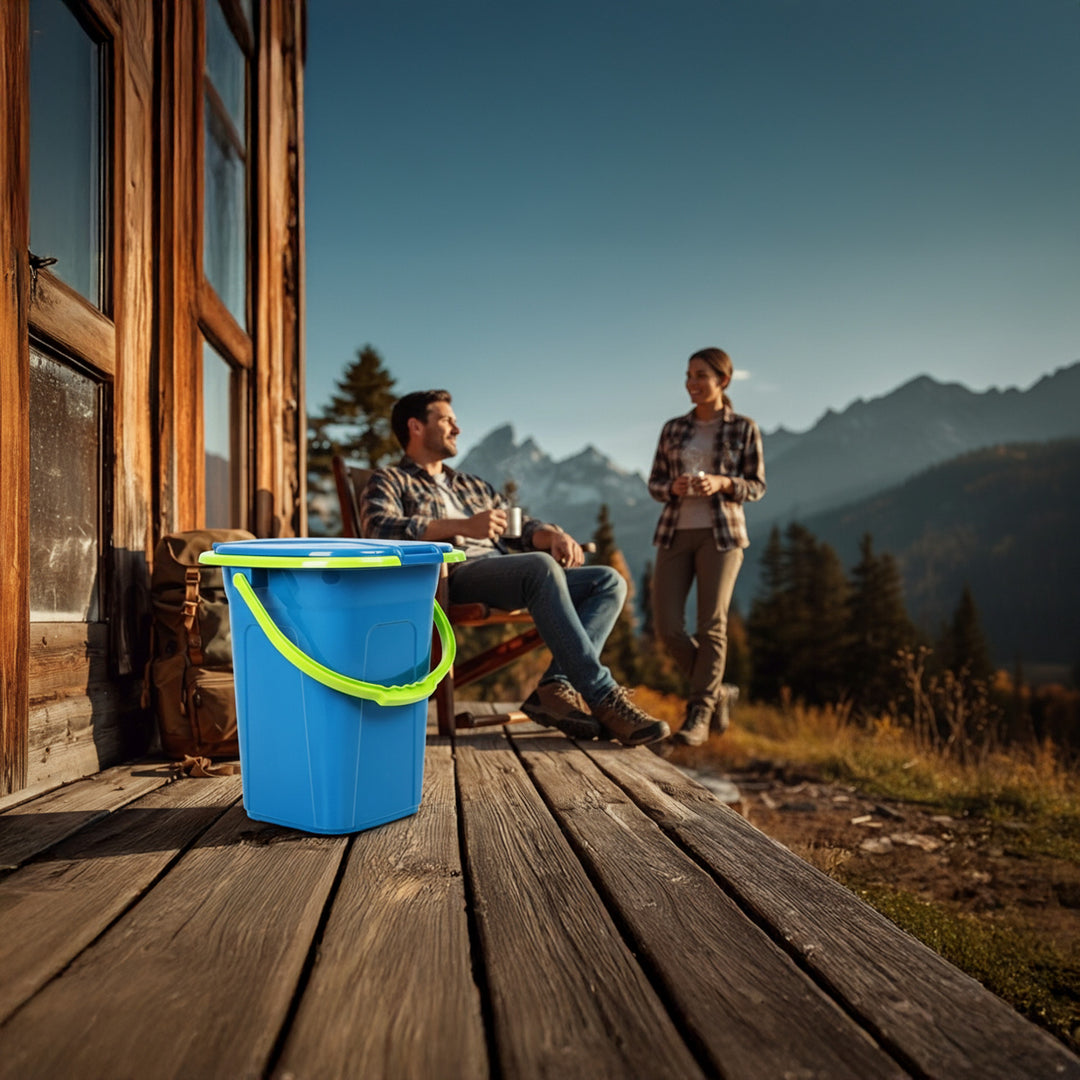 Toilette touristique camping portable GreenBlue GB320 Turquoise-Citron