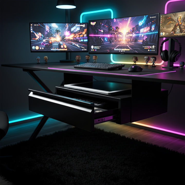 Tiroir sous-bureau ergonomique noir max 5kg Maclean MC-875