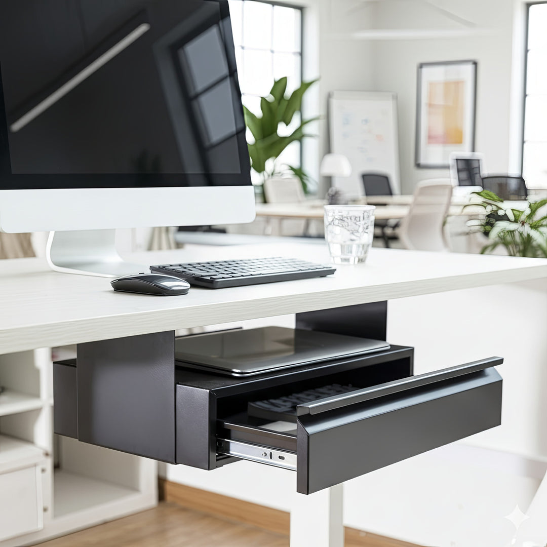 Tiroir sous-bureau ergonomique noir max 5kg Maclean MC-875