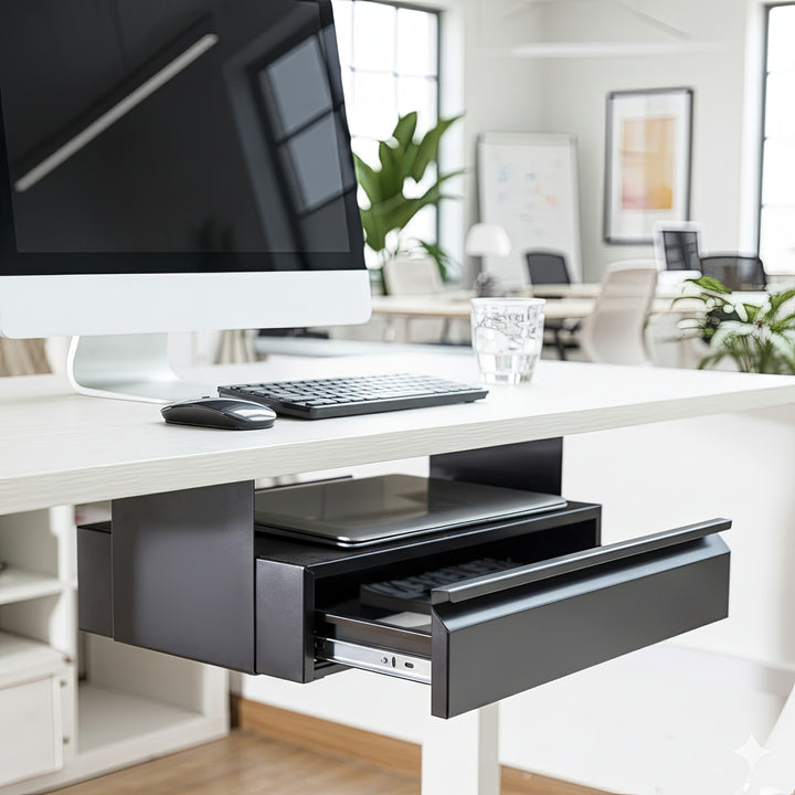 Tiroir sous-bureau ergonomique noir max 5kg Maclean MC-875