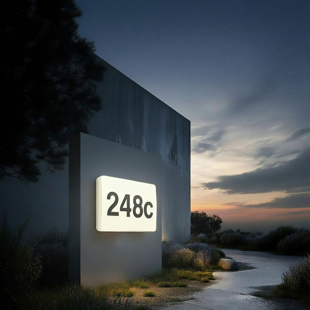 Maclean LED, numéro de maison, avec détecteur crépusculaire, blanc, max 10W, IP65, couleur neutre (4000K), max 1000lm, MCE292 W
