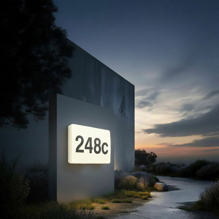 Maclean LED, numéro de maison, avec détecteur crépusculaire, blanc, max 10W, IP65, couleur neutre (4000K), max 1000lm, MCE292 W