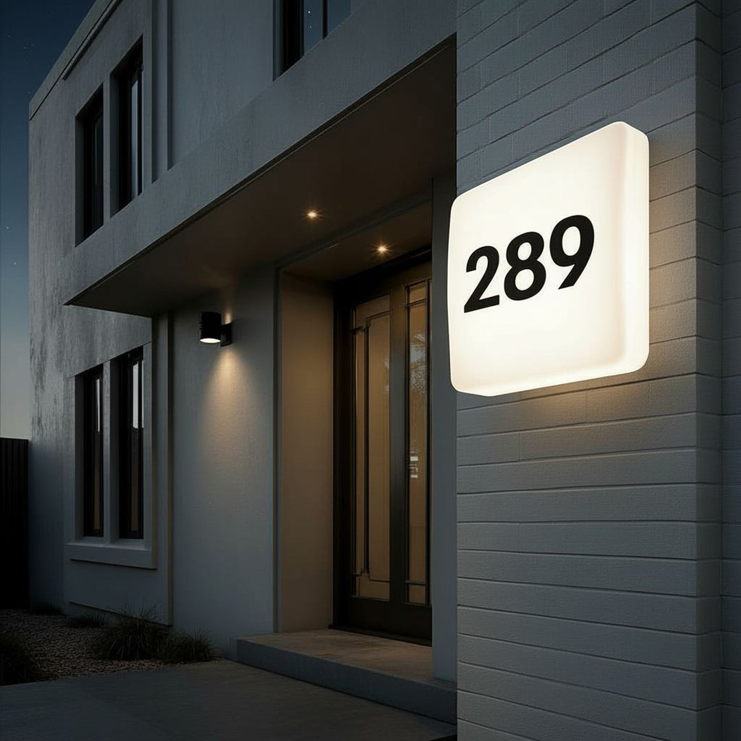 Maclean LED, numéro de maison, avec détecteur crépusculaire, blanc, max 10W, IP65, couleur neutre (4000K), max 1000lm, MCE292 W