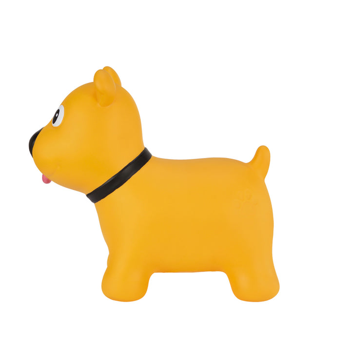 Chien jaune de Tootina - jouet gonflable de saut pour les enfants