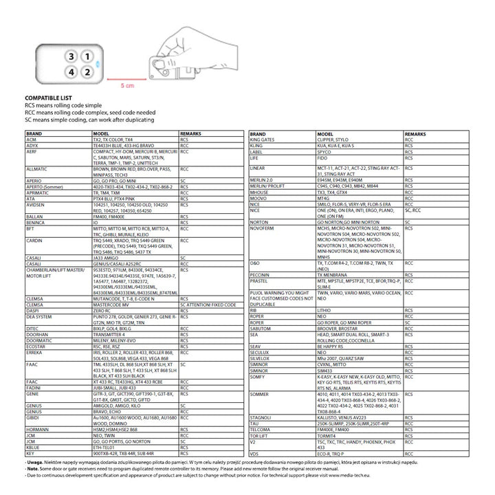 Télécommande pour duplicateur intelligent Media-Tech MT5108