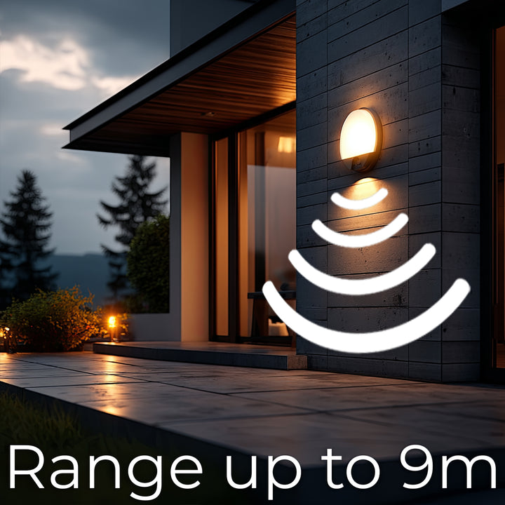 Lampe LED murale avec détecteur de mouvement infrarouge IP54 Maclean MCE291 GR