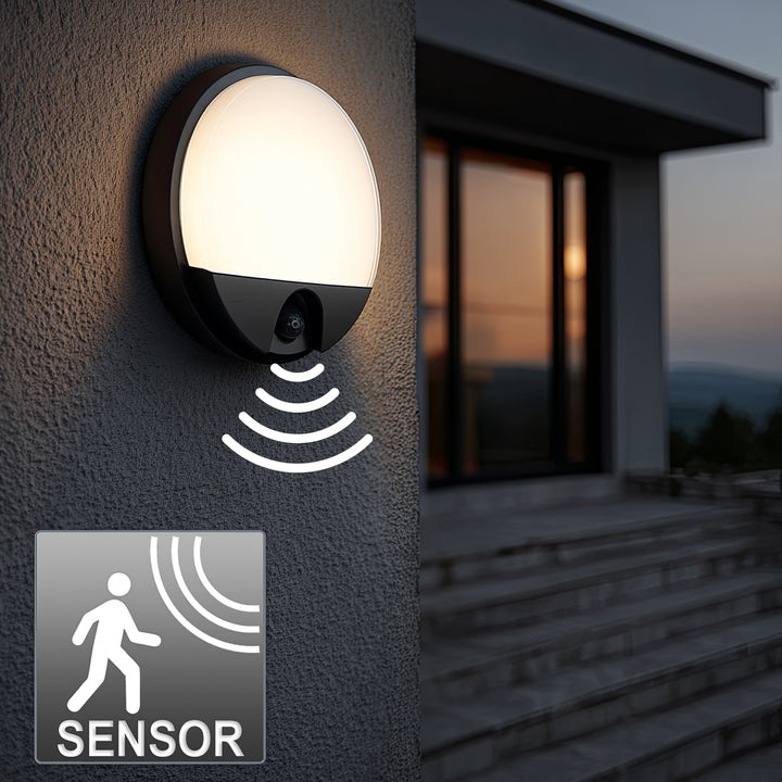 Lampe LED murale avec détecteur de mouvement infrarouge IP54 Maclean MCE291 GR