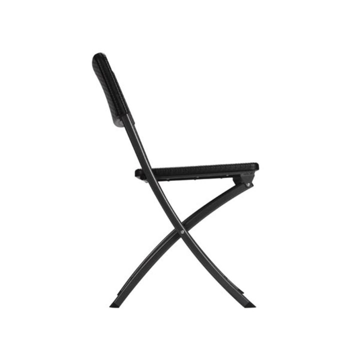 Chaise pliante Perel, acier, jusqu'à 300kg, noir, FP165R