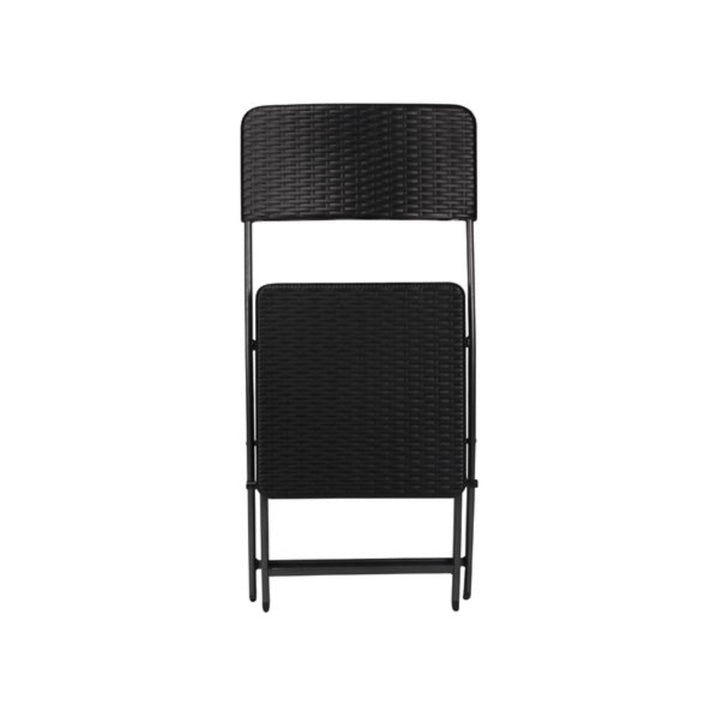 Chaise pliante Perel, acier, jusqu'à 300kg, noir, FP165R