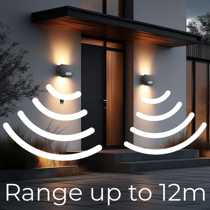 Applique LED détecteur de mouvement PIR 20W 1200lm crépusculaire extérieure