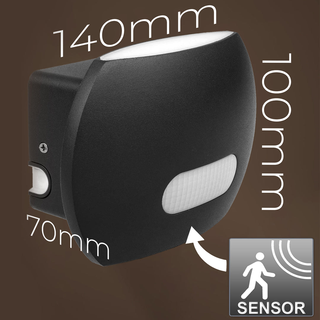 Applique LED détecteur de mouvement PIR 20W 1200lm crépusculaire extérieure