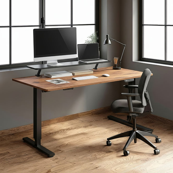 ERGO OFFICE ER-409 Support d'écran 13"-32" jusqu'à max. 20kg plateau de table étagère 100x26cm