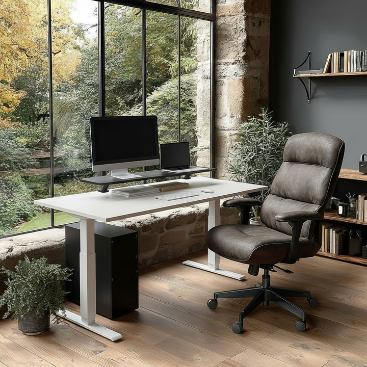 ERGO OFFICE ER-409 Support d'écran 13"-32" jusqu'à max. 20kg plateau de table étagère 100x26cm
