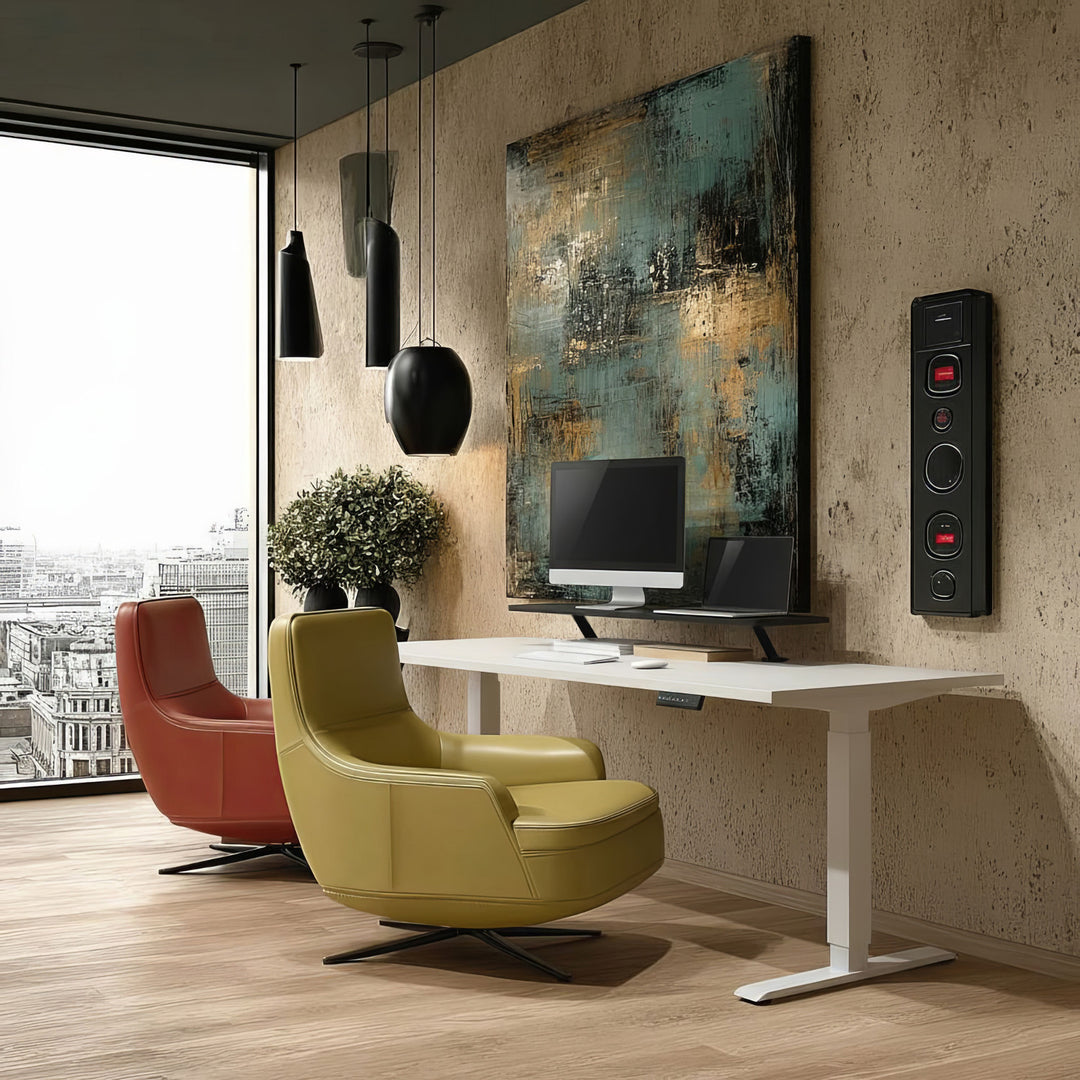 ERGO OFFICE ER-409 Support d'écran 13"-32" jusqu'à max. 20kg plateau de table étagère 100x26cm