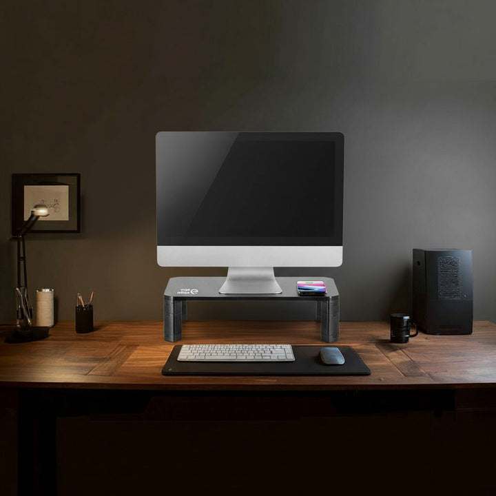 Support d'écran réglable en hauteur avec recharge sans fil Qi Monitor Stand 17"~32" jusqu'à max. 20kg Chargeur à induction