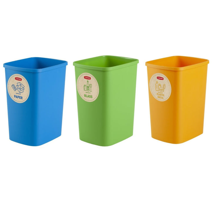 Poubelles tri des déchets 3x9L colorés Curver Eco 249841